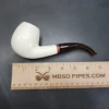 MBSD Meerschaum Deluxe Bent Egg Block Meerschaum Pipe, Briar-Mortise [SOLD] - Image 10