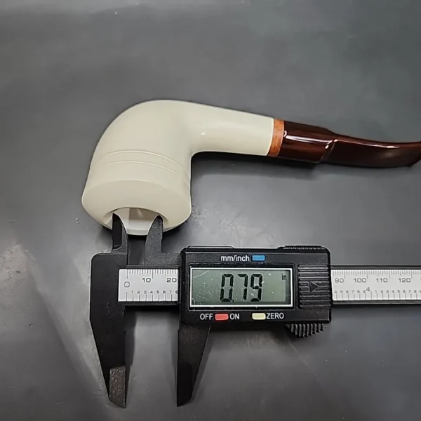 MBSD Meerschaum Deluxe Horn Block Meerschaum Pipe, Briar-Mortise [SOLD OUT] - Image 10