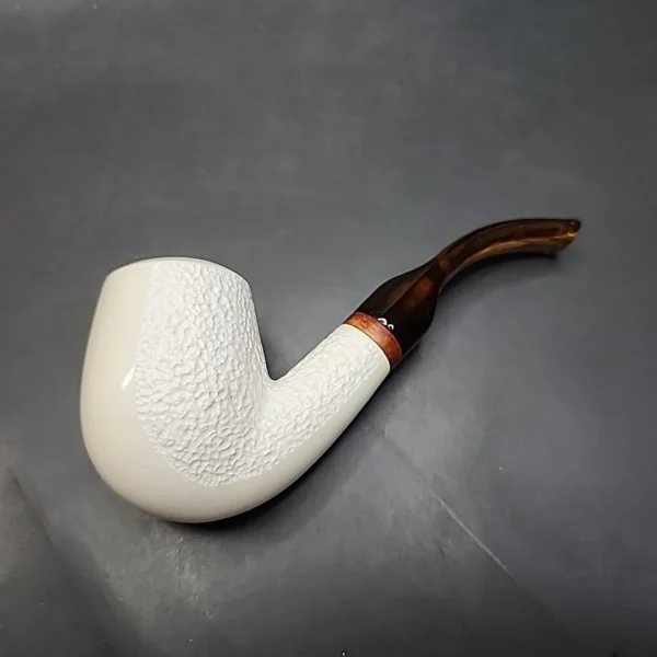 MBSD Meerschaum Deluxe Bent Brandy Block Meerschaum Pipe, Briar-Mortise [SOLD OUT] - Image 10