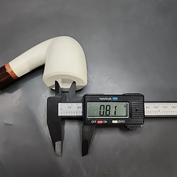 MBSD Meerschaum Deluxe Bent Dublin Block Meerschaum Pipe, Briar-Mortise - Image 11