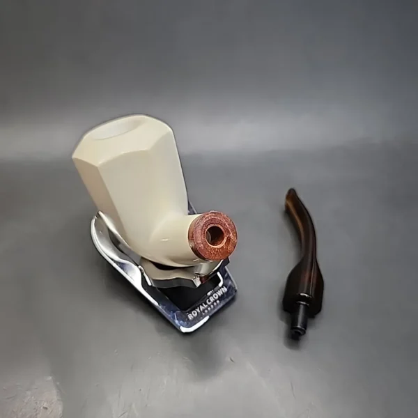 MBSD Meerschaum Deluxe Panel Block Meerschaum Pipe, Briar-Mortise [SOLD OUT] - Image 11