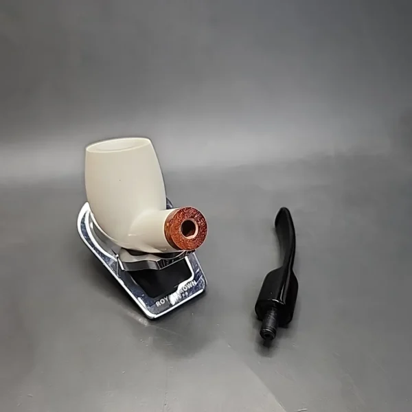 MBSD Meerschaum Deluxe Bent Egg Block Meerschaum Pipe, Briar-Mortise [SOLD OUT] - Image 11