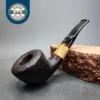 Stanwell Zebrano Sandblasted Bent Dublin Estate Briar Pipe, Danish Estates