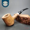 Dapper Olive Wood Meerschaum Lined Poker Estate Pipe