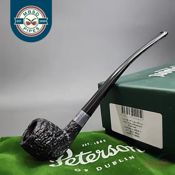 Peterson Carroll of Carrollton 2023 Sandblasted Estate Briar Pipe, Unsmoked