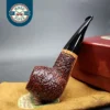 Ser Jacopo R1 Rusticated Straight Apple Estate Briar Pipe, Unsmoked