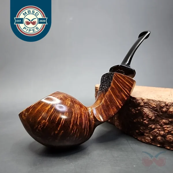 2016 Scott Klein & Steve Morrisette Smooth Bent Egg Handmade Briar Pipe, Unsmoked [SOLD]