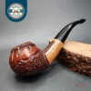 Ser Jacopo Rowlette Maxima A Bent Apple Estate Briar Pipe, Unsmoked