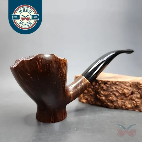 Tim West Vase Sitter Estate Briar Pipe, American Estates