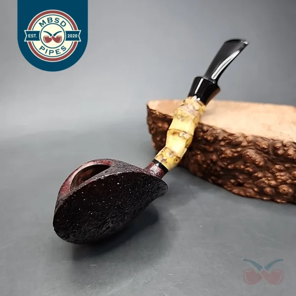 Steve Liskey Swimming Bamboo Blowfish, Estate Briar Pipe, American Estates