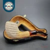 SMS lattice Bent Panel Estate Block Meerschaum Pipe