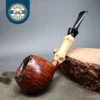 Ichi Kitahara 2016 Smooth Apple w/ Bamboo Handmade Briar Pipe, Unsmoked