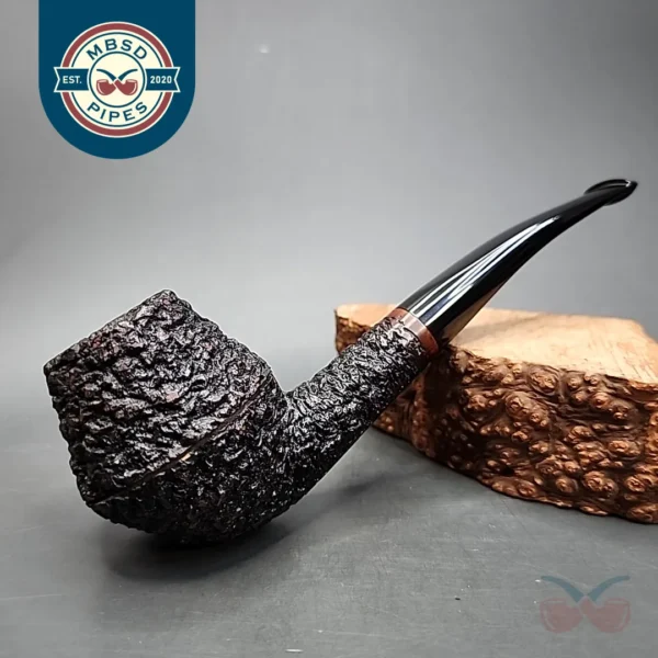 Don Carlos Rusticated Bent Rhodesian Estate Briar Pipe, Italian Estates
