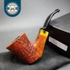 Ascorti 40th Anniversary Partially Sandblasted Dublin Sitter Estate Briar Pipe, Unsmoked