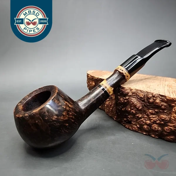 Volkan 7 Smooth Prince w Bamboo, Estate Briar Pipe, Italian Estates