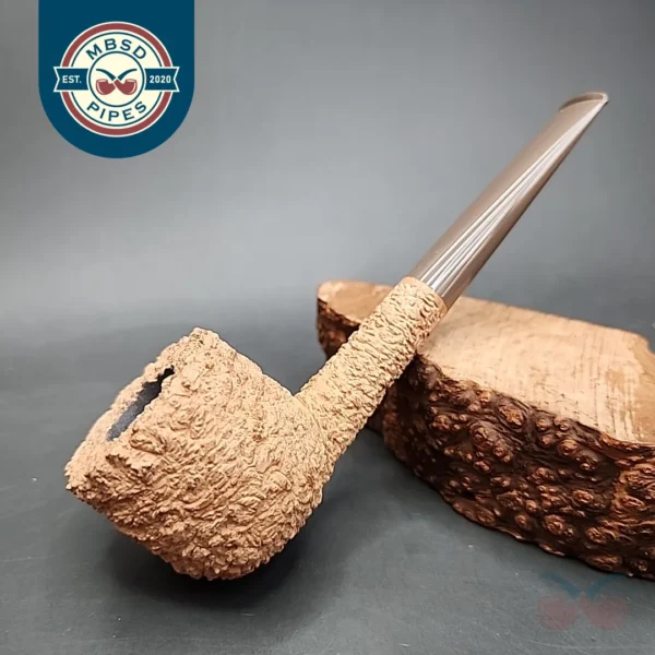 Pipe Tristan Rusticated Natural Pot Handmade Briar Pipe, New [SOLD]