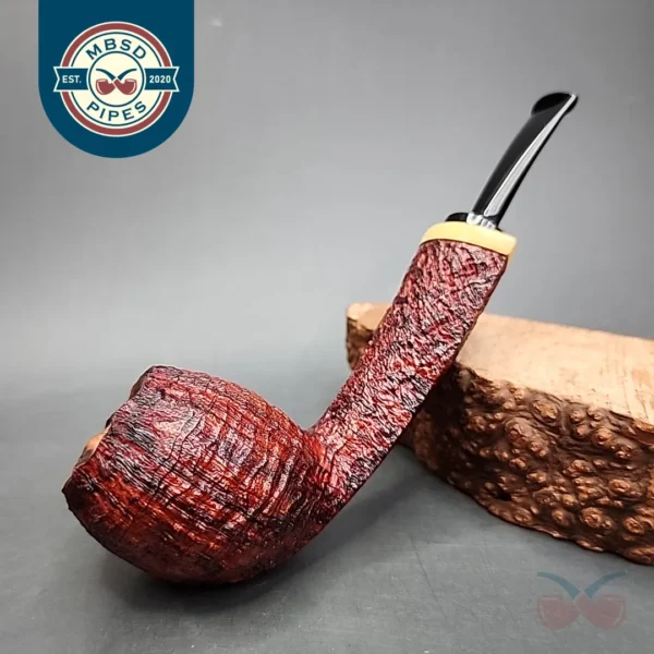 Nathan Armentrout Sandblasted Danish Apple Handmade Estate Briar Pipe [SOLD]