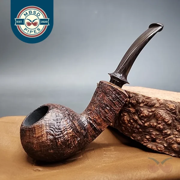 Nathan Armentrout Sandblasted Apple Handmade Briar Pipe, New [SOLD]