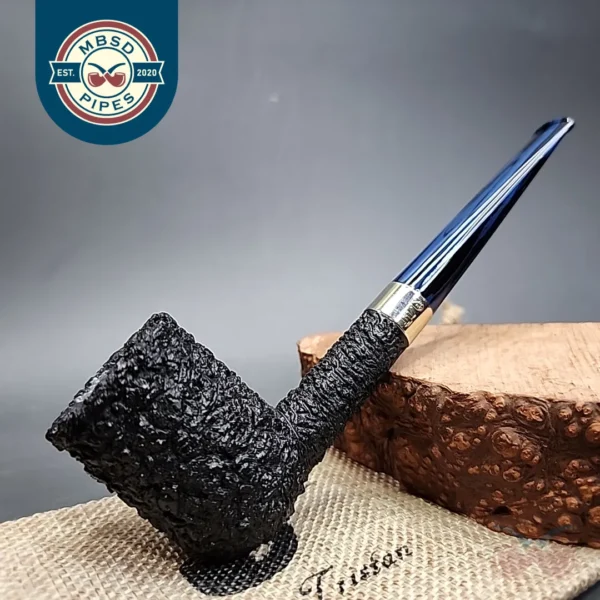 Pipe Tristan Rusticated Straight Billiard Handmade Briar Pipe, New [SOLD]