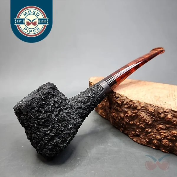 Pipe Tristan Rusticated Shape 55 Style Handmade Briar Pipe, New [SOLD OUT]
