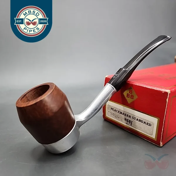 BBB Peacemaker 4 Smooth Bent Estate Briar Pipe, Unsmoked