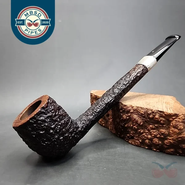 Elwood by Les Wood Rusticated Canadian Estate Briar Pipe, English Estates