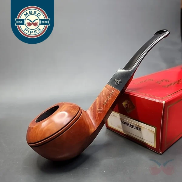BBB Sovereign Smooth Bent Bulldog Estate Briar Pipe Unsmoked