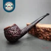 Radice Rind Partially Rusticated Bent Prince Estate Briar Pipe, Italian Estates