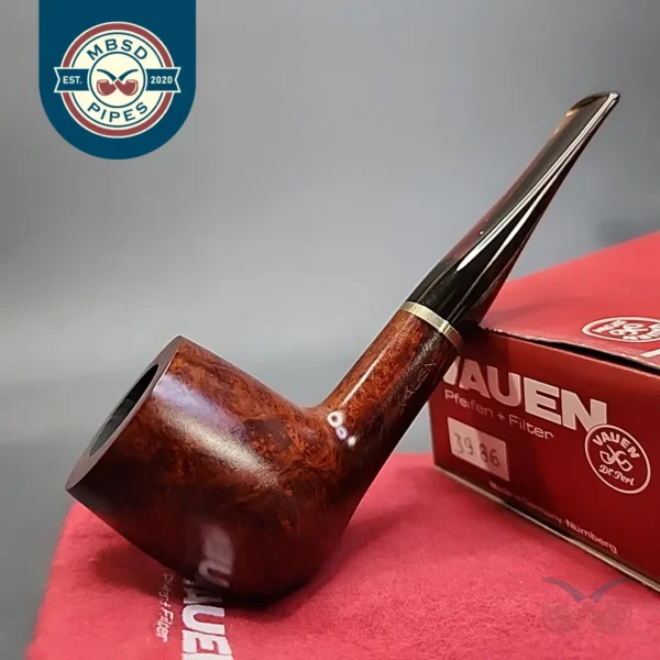 Vauen 3986 Smooth Straight Billiard Estate Briar Pipe, Unsmoked, 9mm
