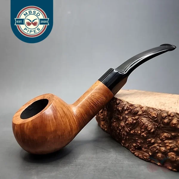 Michel Smooth Bent Apple Estate Briar Pipe Unsmoked