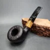 Stanwell Zebrano Sandblasted Bent Dublin Estate Briar Pipe, Danish Estates - Image 3