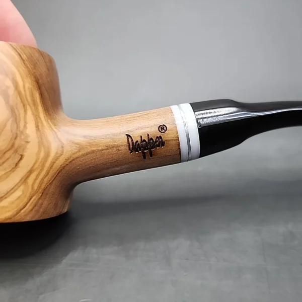 Dapper Olive Wood Meerschaum Lined Poker Estate Pipe - Image 3
