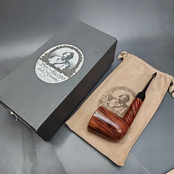 Ser Jacopo L2 Smooth Straight Dublin Estate Briar Pipe, Italian Estates - Image 3