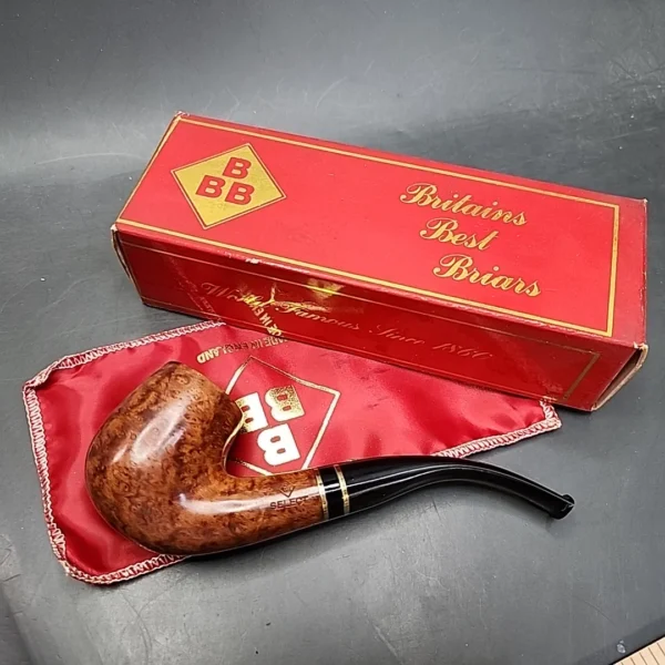 BBB Select 304 Smooth Bent Billiard Estate Briar Pipe, Unsmoked - Image 3