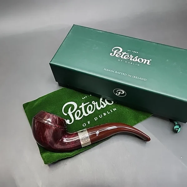 Peterson Irish Harp 999 Smooth Bent Rhodesian Briar Pipe, New - Image 3
