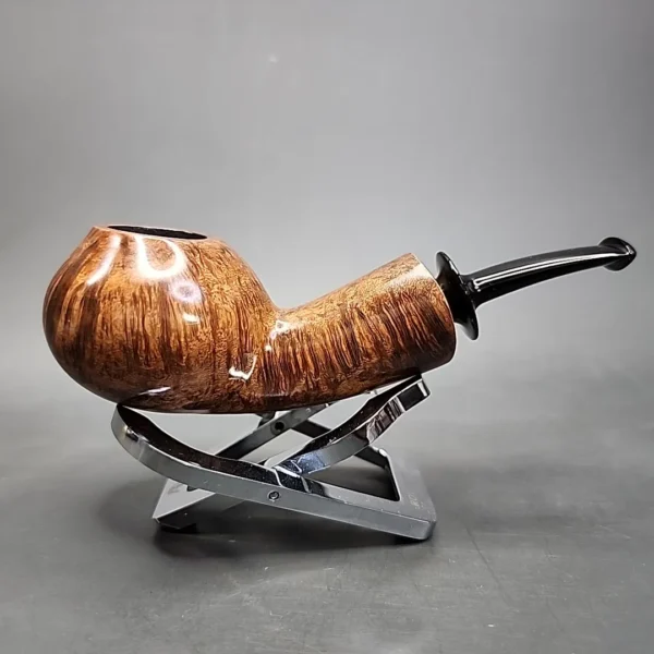 Nathan Armentrout Smooth Bent Apple Handmade Briar Pipe, New - Image 3