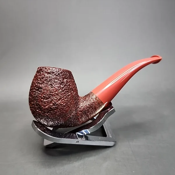 Nathan Armentrout Sandblasted Bent Egg Handmade Briar Pipe, New - Image 3