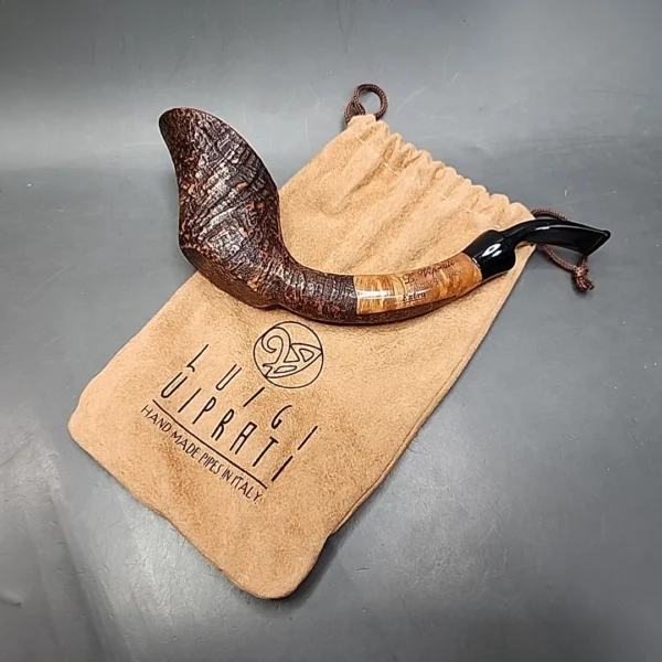Luigi Viprati Extra Sandblasted Estate Briar Pipe, Unsmoked - Image 3