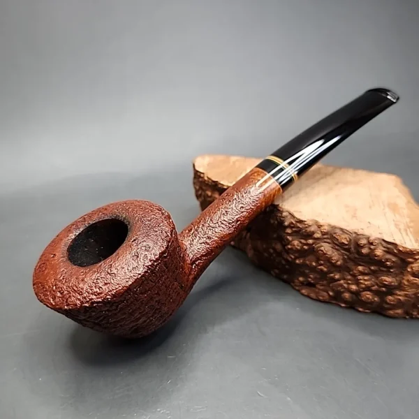 Smio Satou Sandblasted Bent Dublin Estate Briar Pipe - Image 3