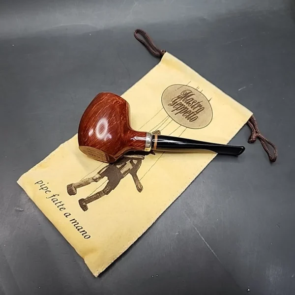 Mastro Geppetto Liscia 1 Smooth Barrel Estate Briar Pipe, 9mm, Italian Estates - Image 3