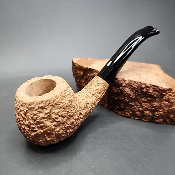 Castello Natural Virgin KK Bent Apple Estate Briar Pipe, Unsmoked [SOLD] - Image 3