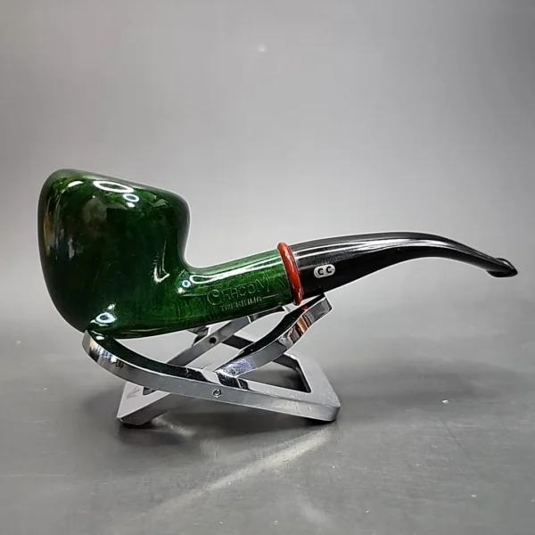 Chacom Green Trekking 264 Smooth Bent Acorn Estate Briar Pipe, Unsmoked [SOLD] - Image 3