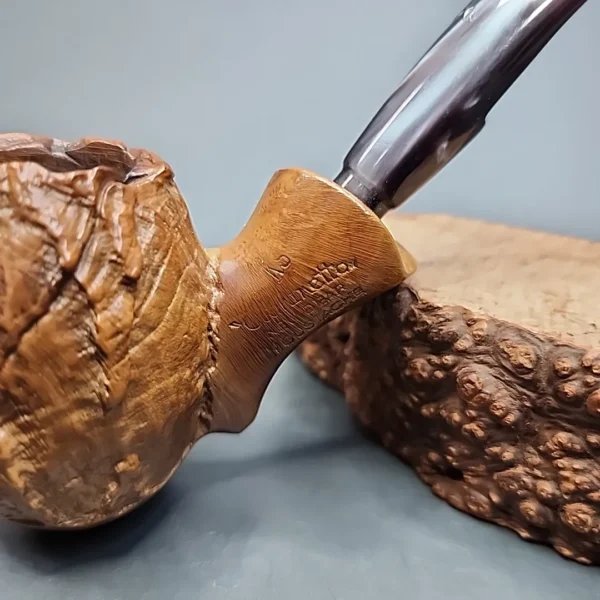 Caminetto New Dear Moustache KS Bent Egg Estate Briar Pipe - Image 3