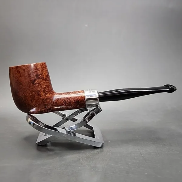Peterson Silver Mounted Army 101 Smooth Billiard Estate Briar Pipe, Irish Estates [SOLD] - Image 3