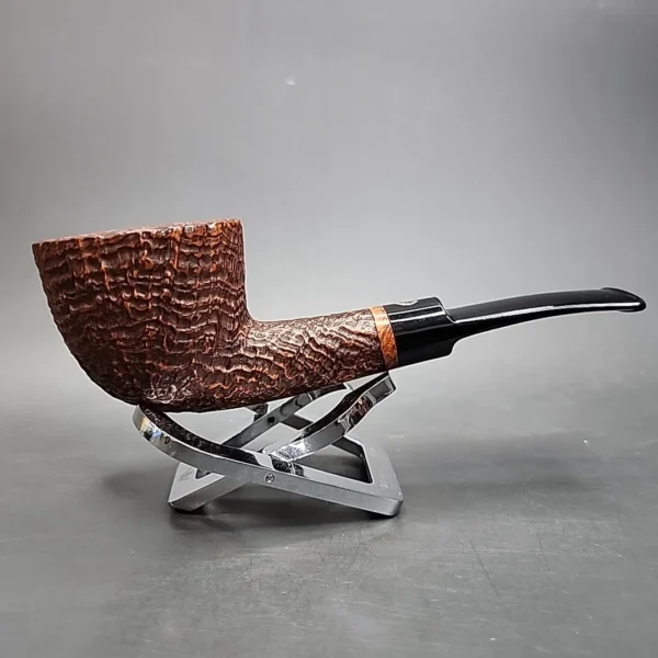 Mastro De Paja 1B Gigante, Sandblasted Bent Dublin Estate Briar Pipe, Unsmoked [SOLD] - Image 3