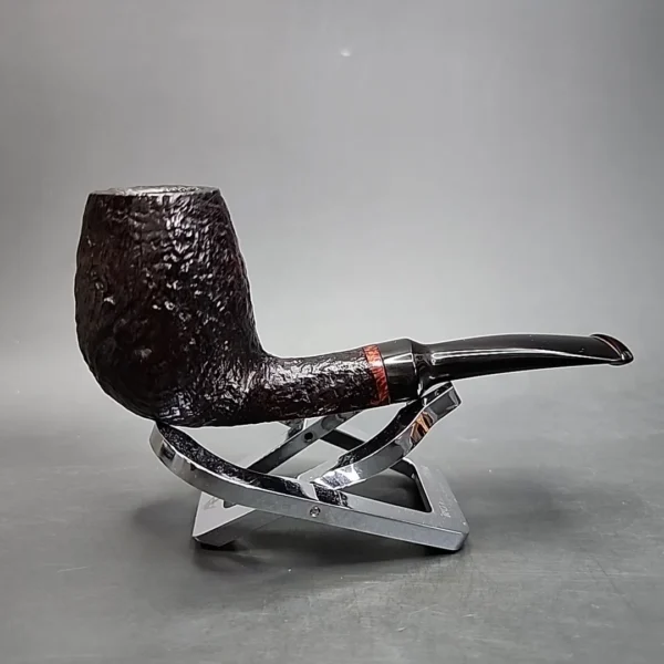 WO Larsen Sandblasted Bent Egg Estate Briar Pipe, Danish Estates - Image 3