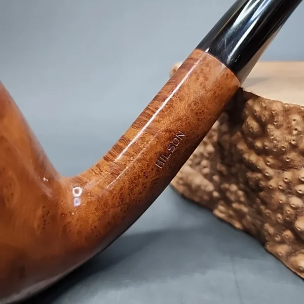 Hilson Magnum Meerschaum Lined Bent Billiard Estate Briar Pipe - Image 3
