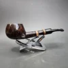 Volkan 7 Smooth Prince w Bamboo, Estate Briar Pipe, Italian Estates - Image 3