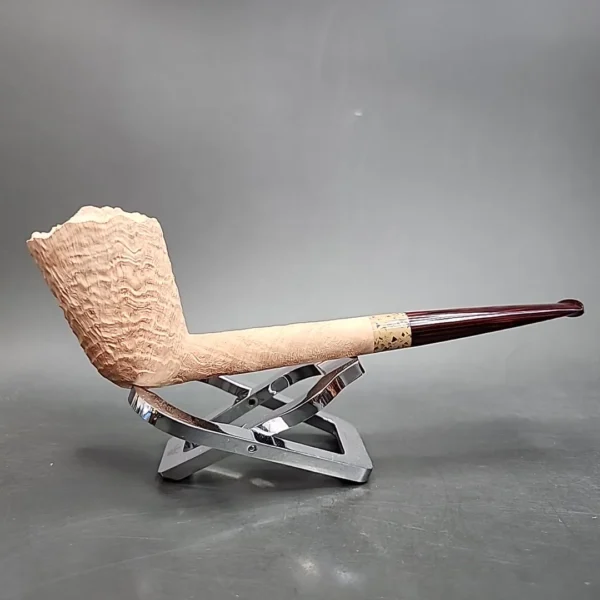 Pipe Tristan Sandblasted Straight Dublin Handmade Briar Pipe, New [SOLD] - Image 3