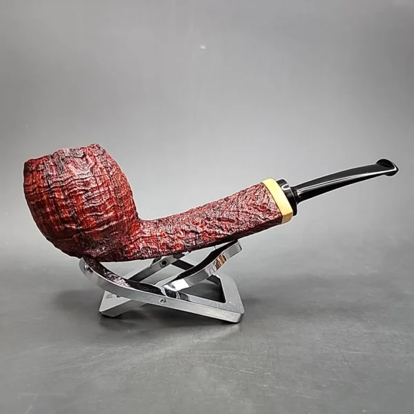 Nathan Armentrout Sandblasted Danish Apple Handmade Estate Briar Pipe [SOLD] - Image 3